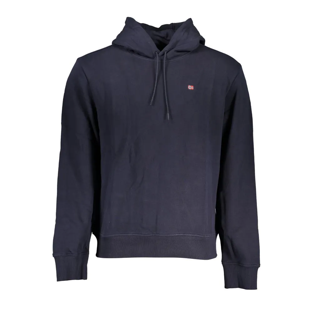 Napapijri Men's Chic Blue Hooded Cotton Sweater for Men