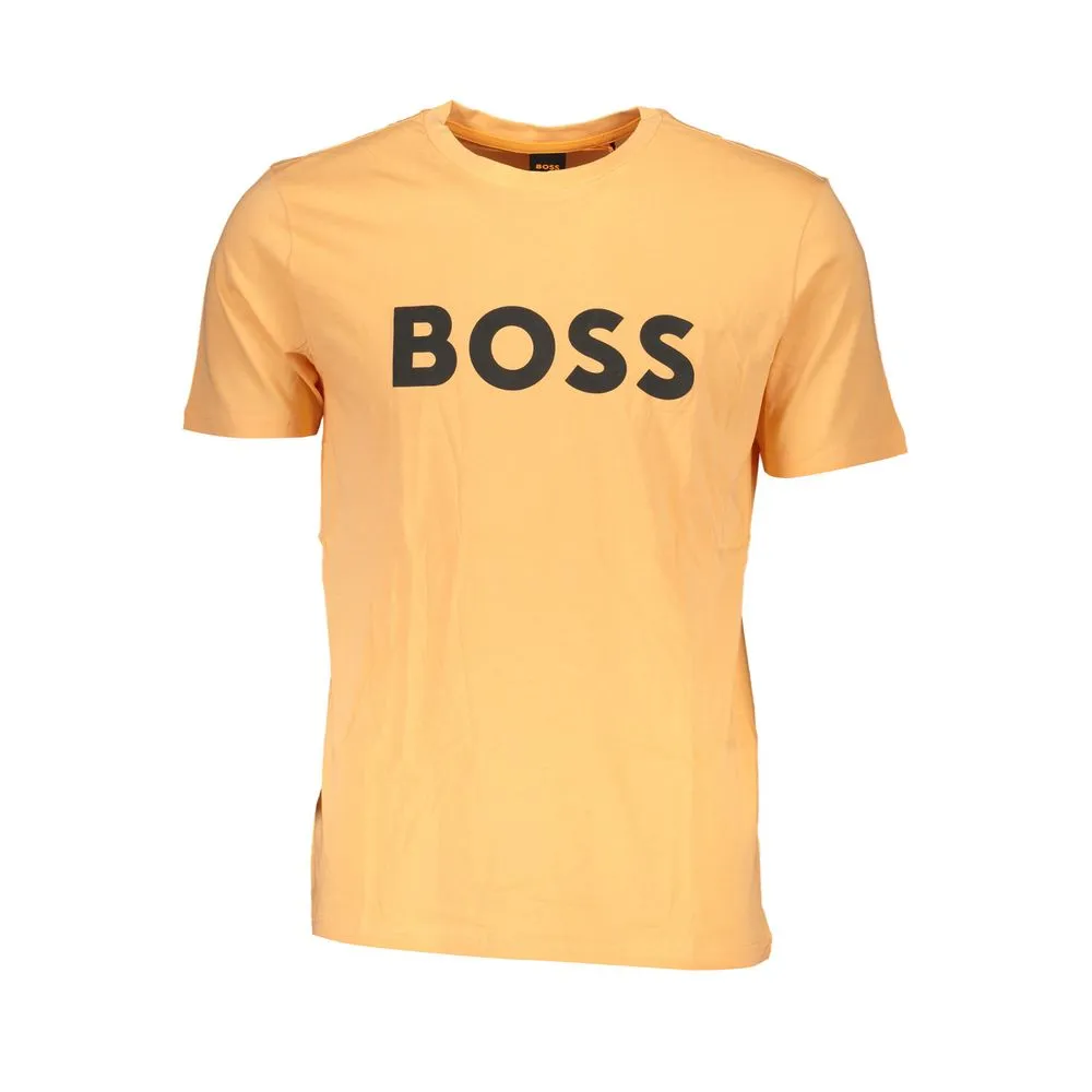 Hugo Boss Men's Orange Cotton T-Shirt