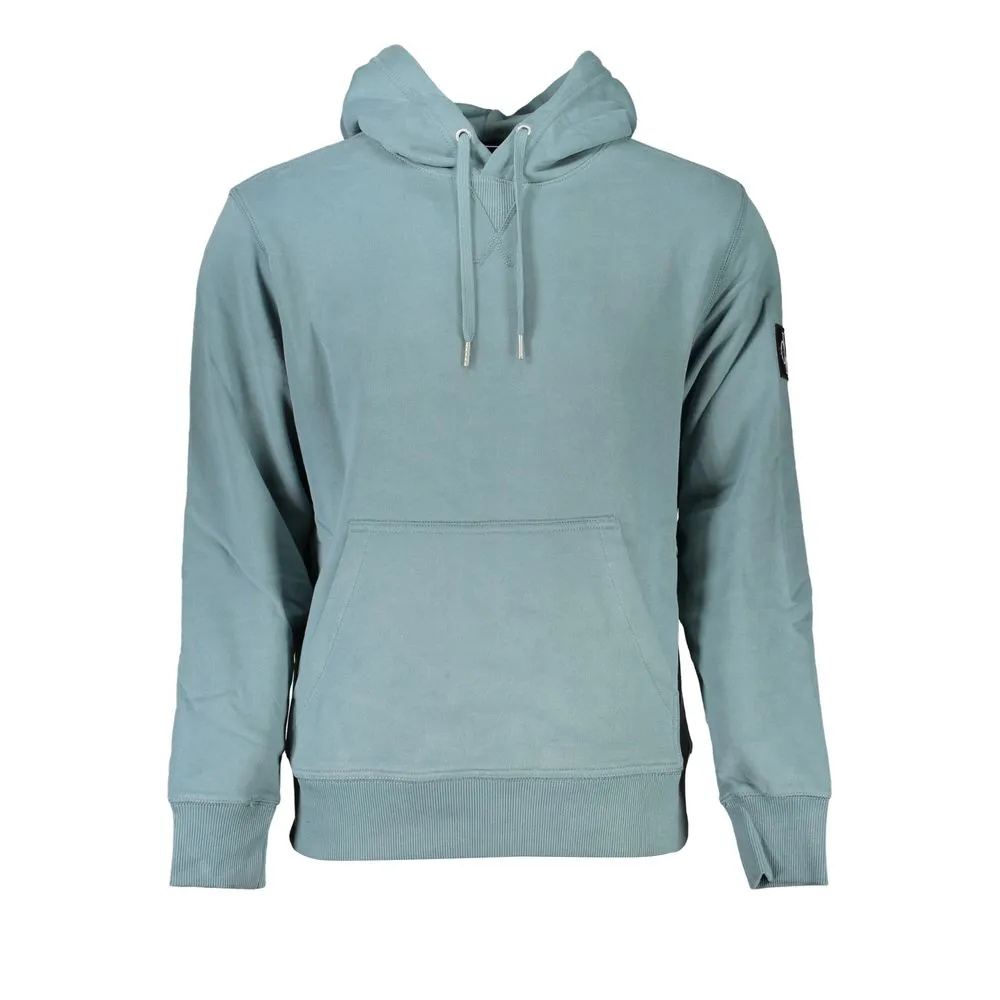 Calvin Klein Men's Chic Green Hooded Cotton Sweatshirt