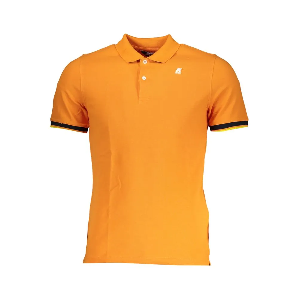 K-WAY Men's Vibrant Orange Contrast Detail Polo