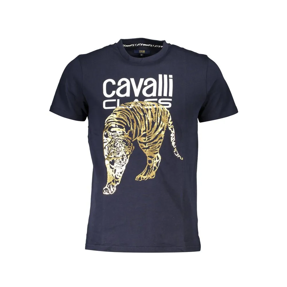 Cavalli Class Men's Blue Cotton T-Shirt