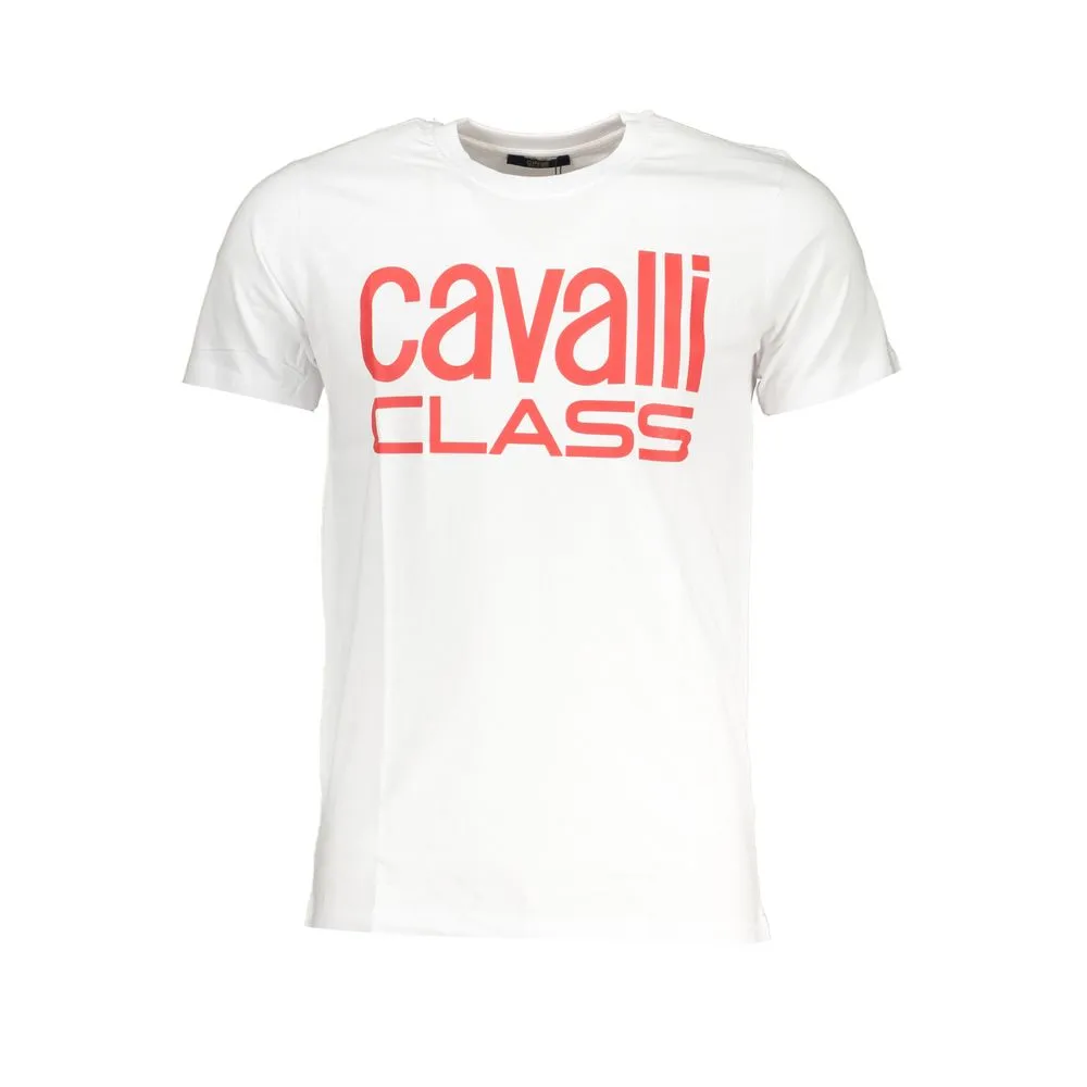 Cavalli Class Men's White Cotton T-Shirt