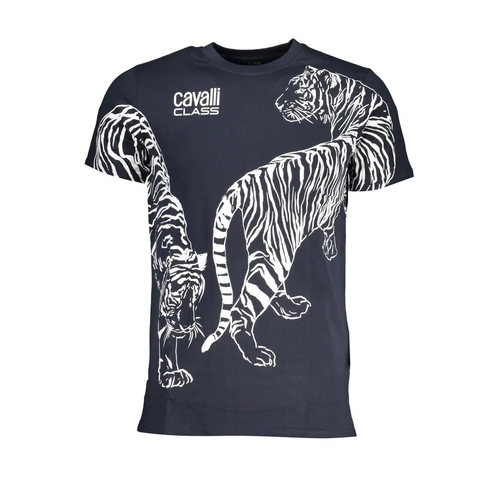 Cavalli Class Men's Blue Cotton T-Shirt