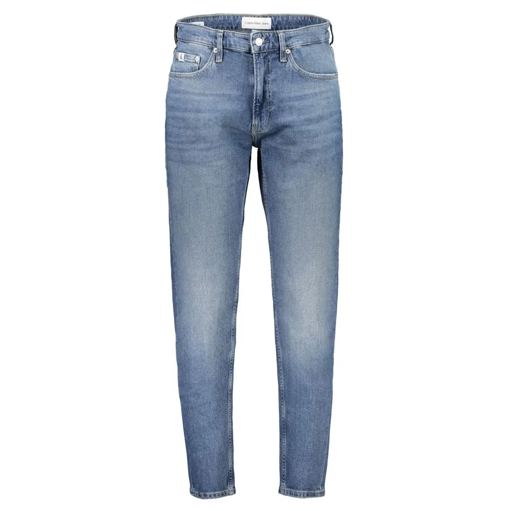Calvin Klein Men's Blue Cotton Jeans & Pant