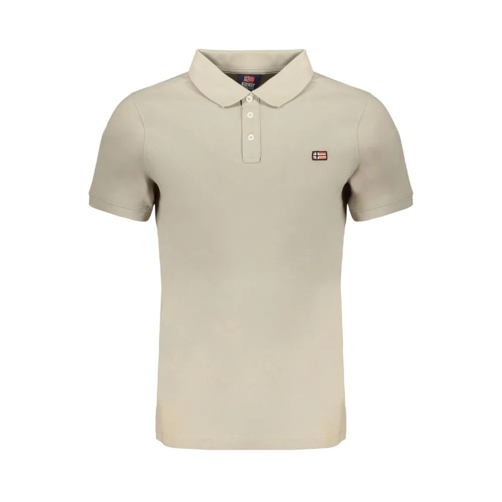 Norway 1963 Men's Beige Cotton Polo Shirt