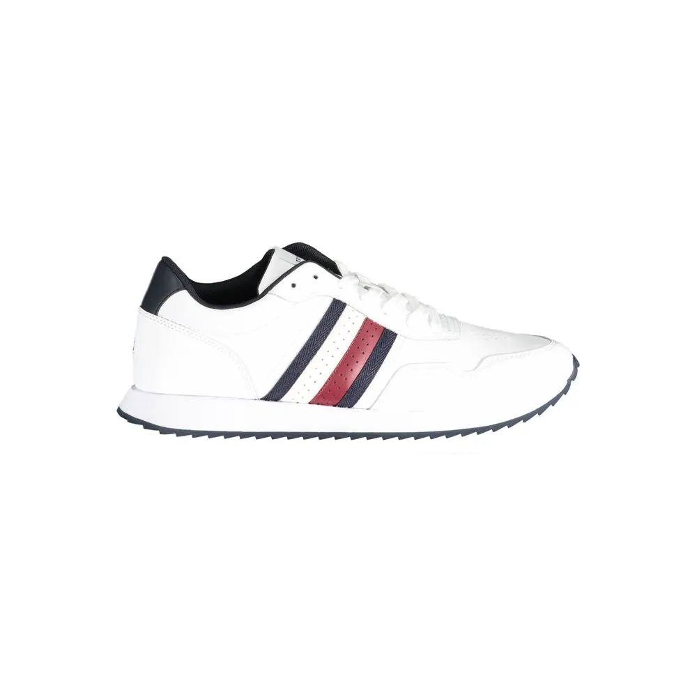 Tommy Hilfiger Men's White Polyester Sneaker