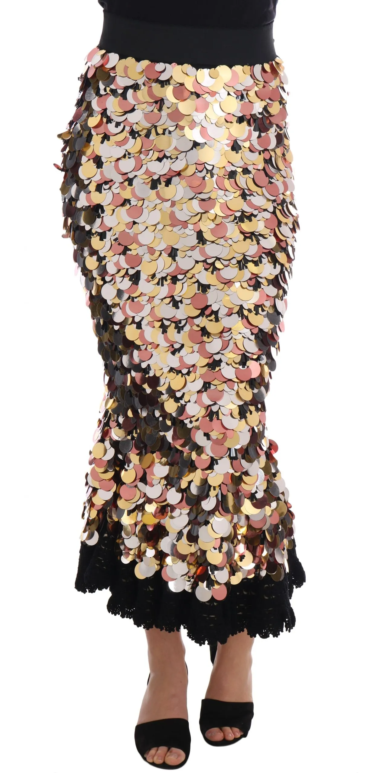 Dolce & Gabbana Women's Sequin Embellished High-Waist Pencil Skirt