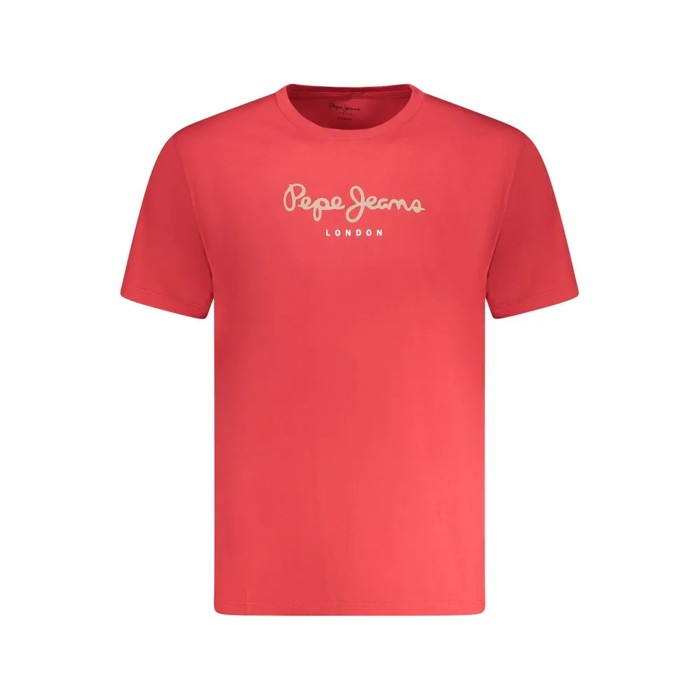 Pepe Jeans Men's Red Cotton T-Shirt