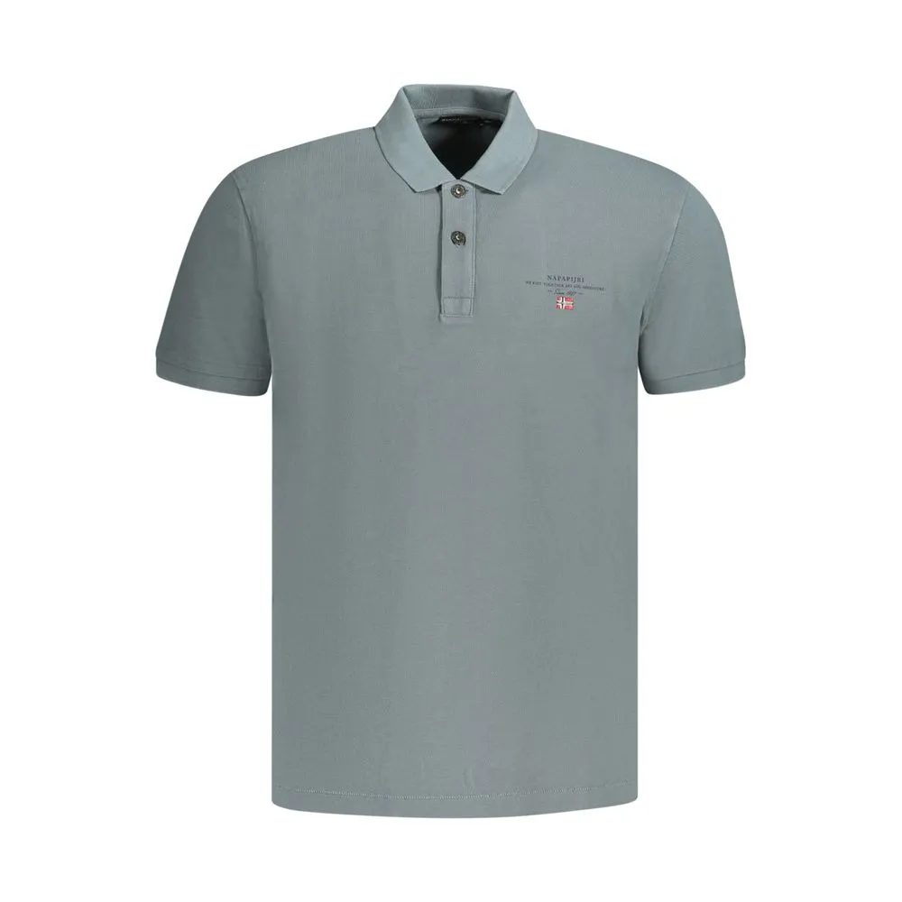 Napapijri Men's Gray Cotton Mens Polo Shirt
