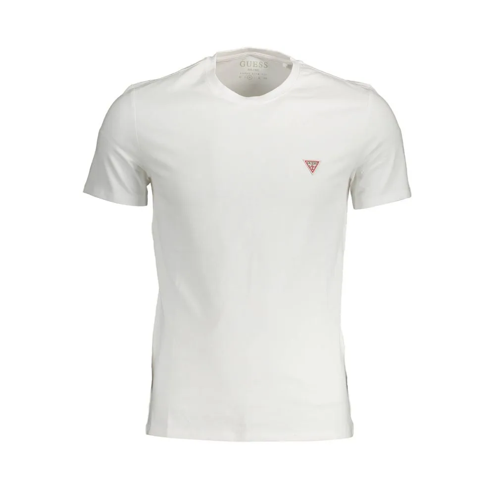 Guess Jeans Men's White Cotton Mens TShirt