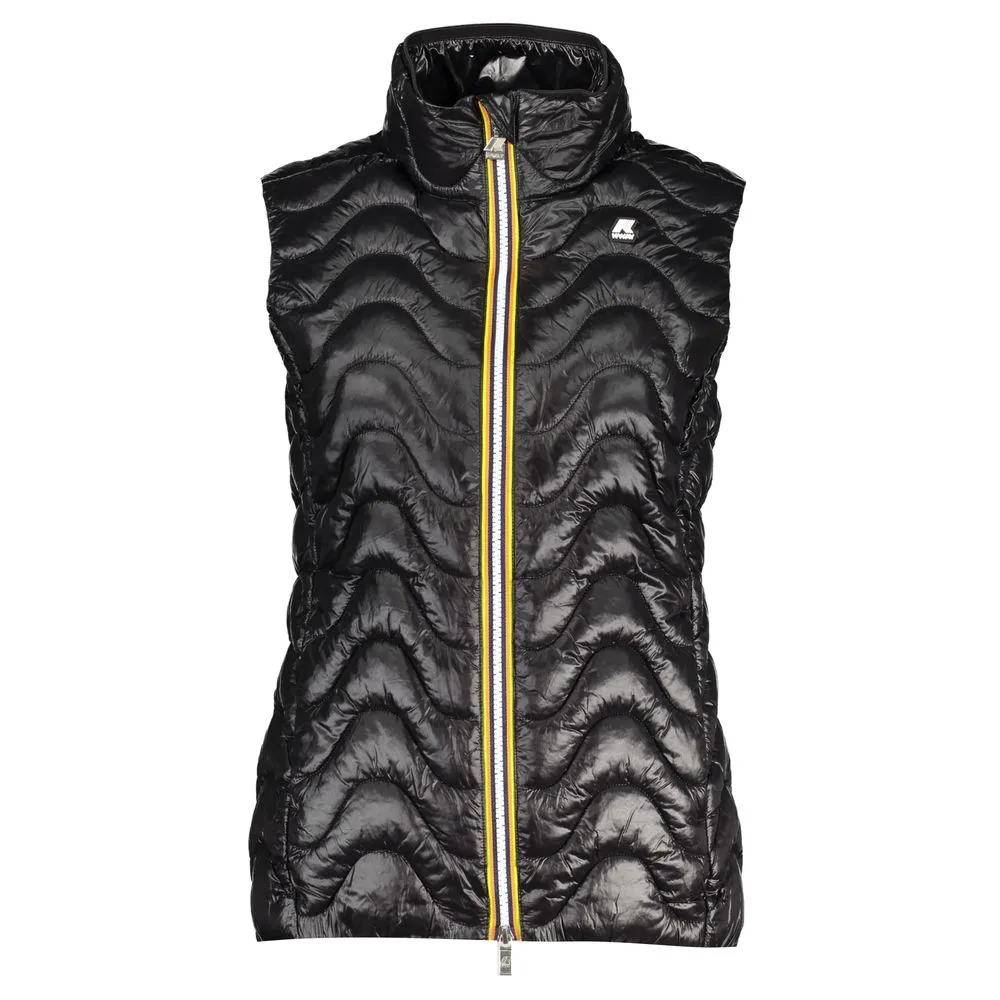 K-WAY Women's Chic Sleeveless Zip Jacket with Contrast Details