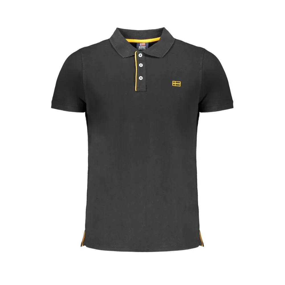 Norway 1963 Men's Black Cotton Polo Shirt