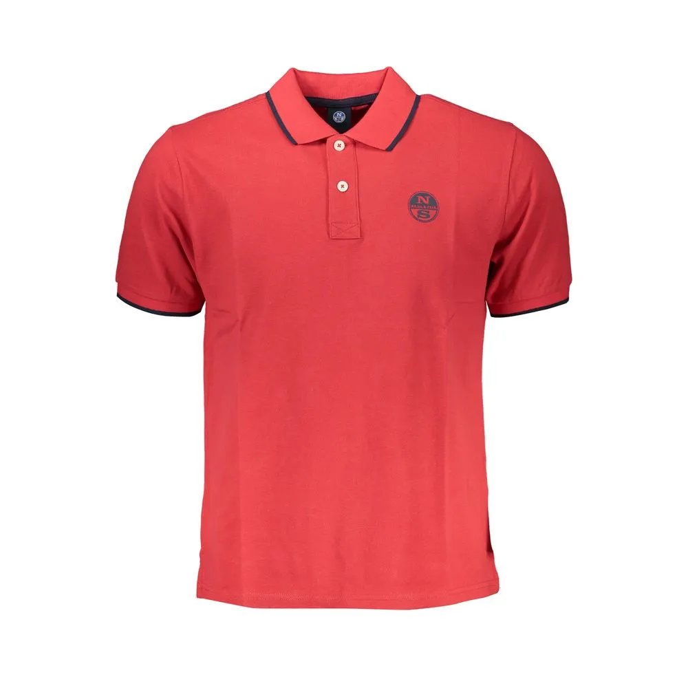 North Sails Men's Red Cotton Polo Shirt