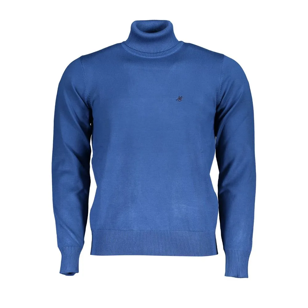 U.S. Grand Polo Men's Elegant Turtleneck Sweater with Embroidered Logo