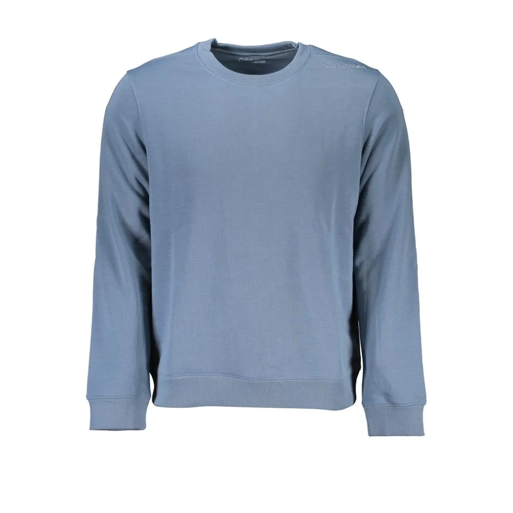 Calvin Klein Men's Sleek Blue Crew Neck Sporty Sweatshirt