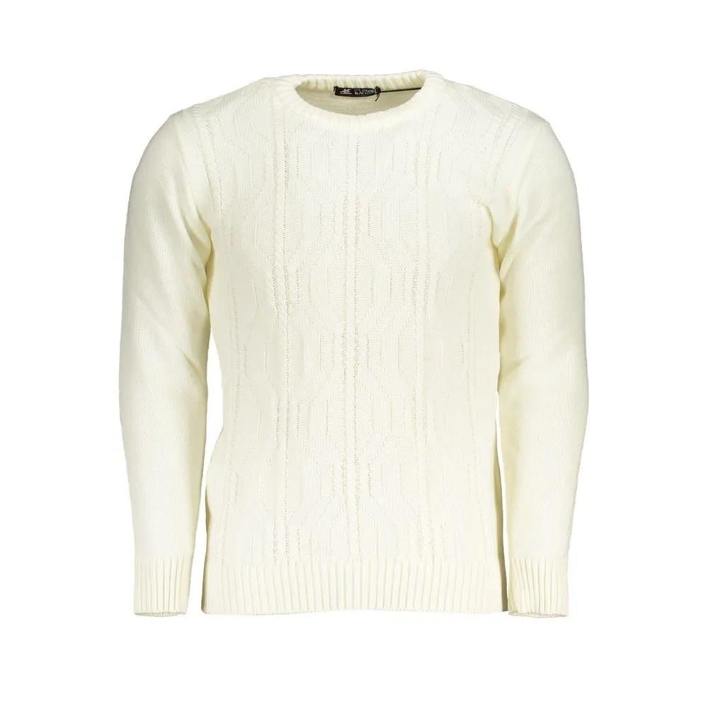 U.S. Grand Polo Men's White Fabric Sweater