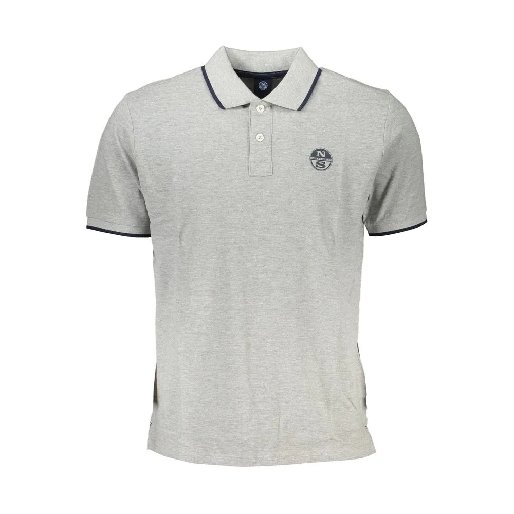 North Sails Men's Gray Cotton Polo Shirt