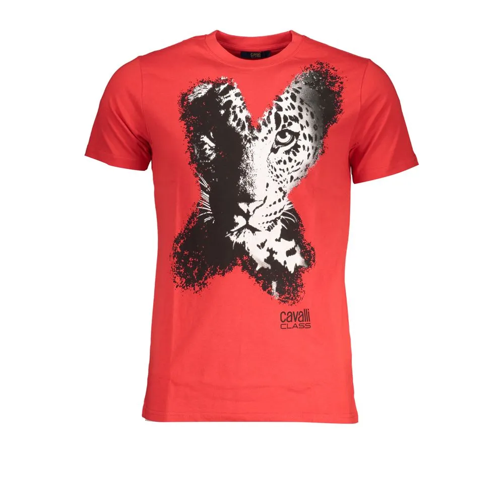 Cavalli Class Men's Red Cotton T-Shirt