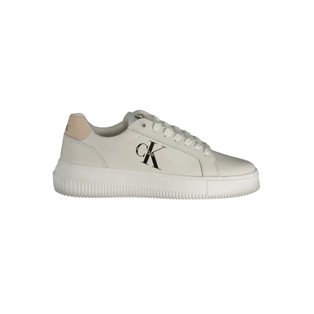 Calvin Klein Women's White Polyester Sneaker