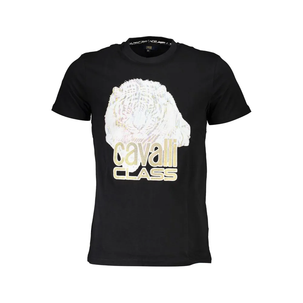 Cavalli Class Men's Black Cotton T-Shirt