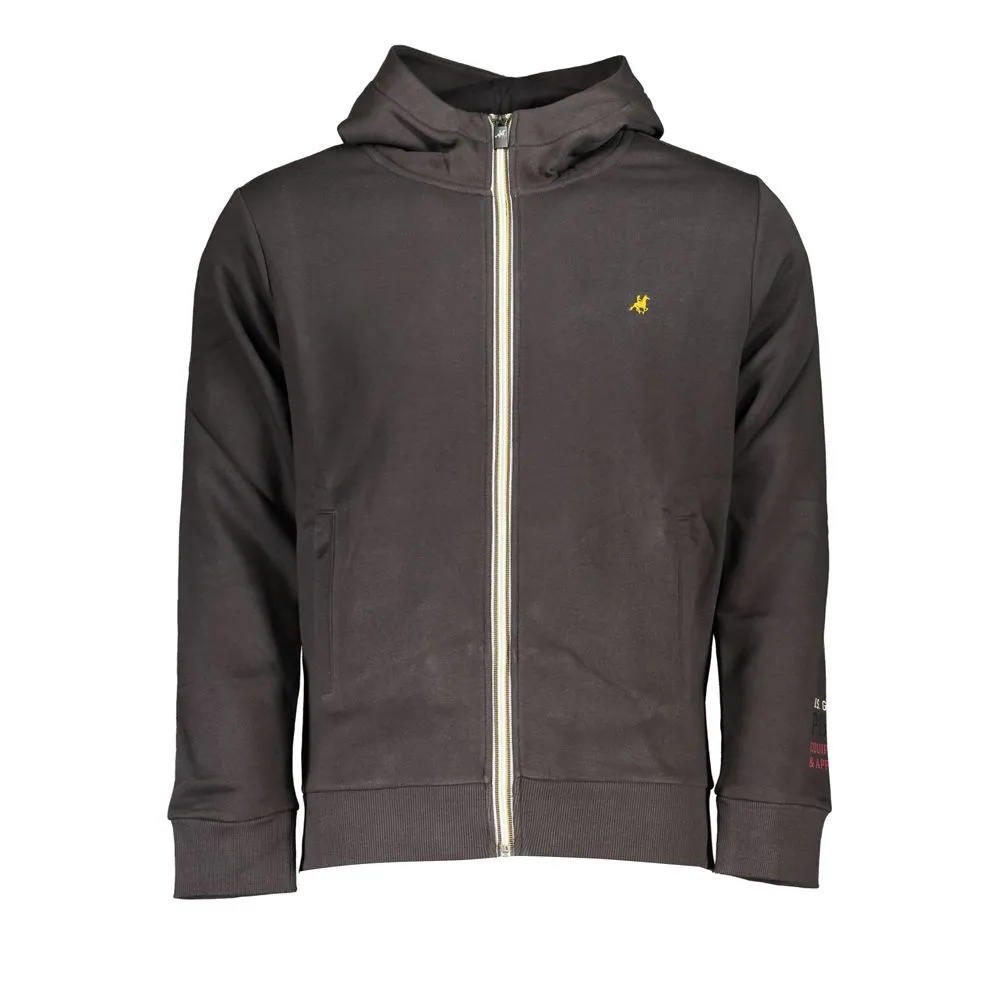U.S. Grand Polo Men's Chic Gray Hooded Fleece Sweatshirt