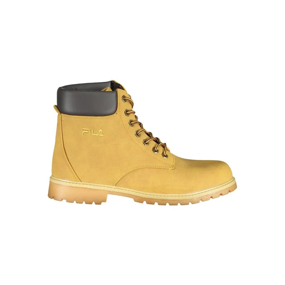 Fila Men's Vibrant Yellow Contrast Lace-up Boots