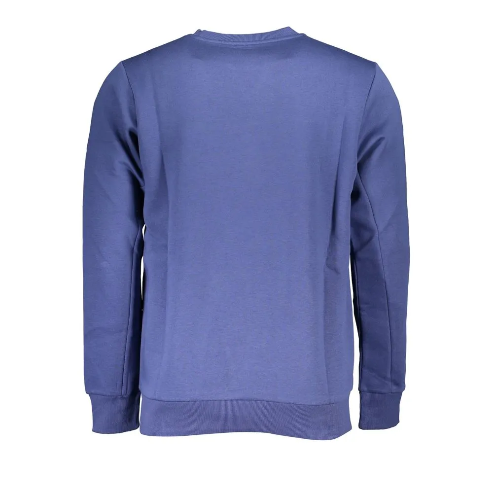 U.S. Grand Polo Men's Chic Fleece Crew Neck Sweater in Blue