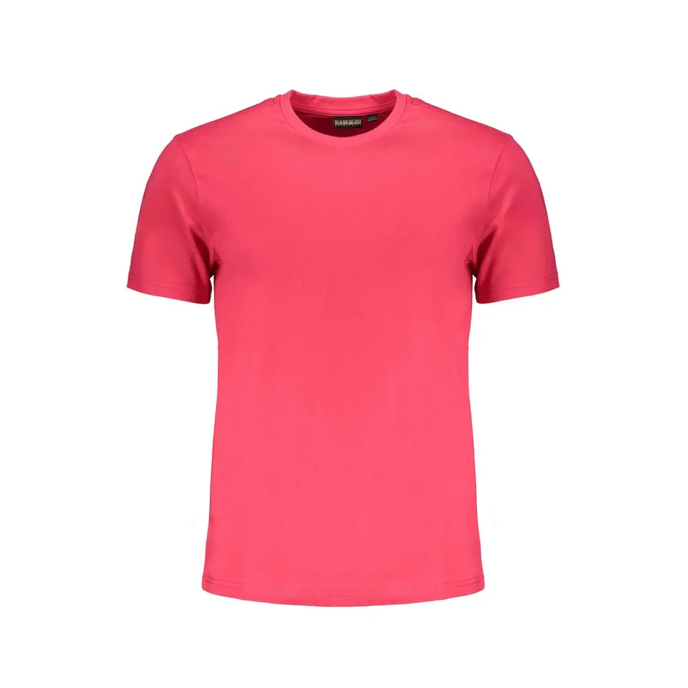 Napapijri Men's Pink Cotton T-Shirt