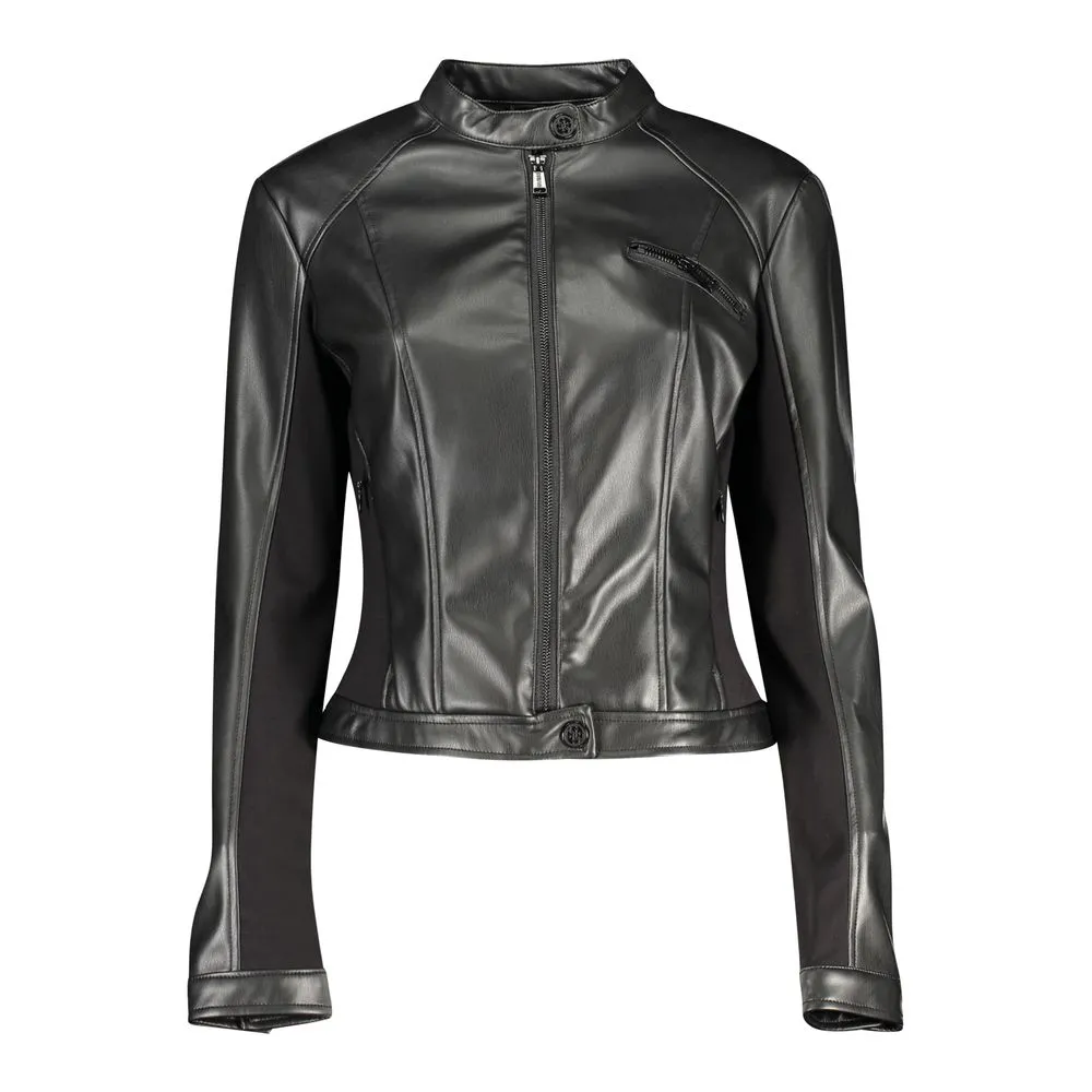 Guess Jeans Women's Black Polyethylene Jackets & Coat