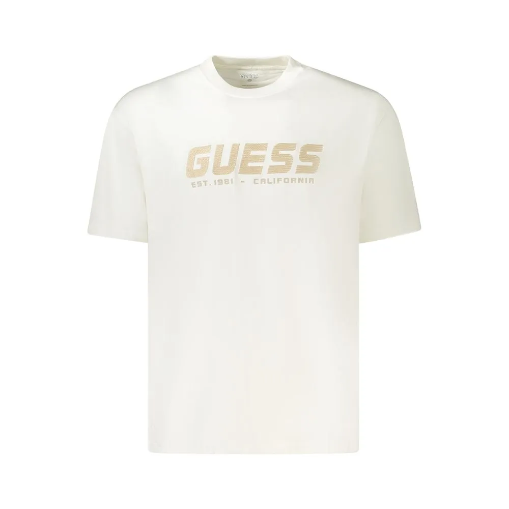 Guess Jeans Beige Cotton Men T-Shirt