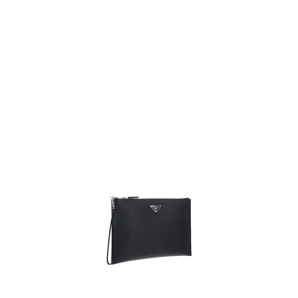 Prada Men's Logoed Pouch bag
