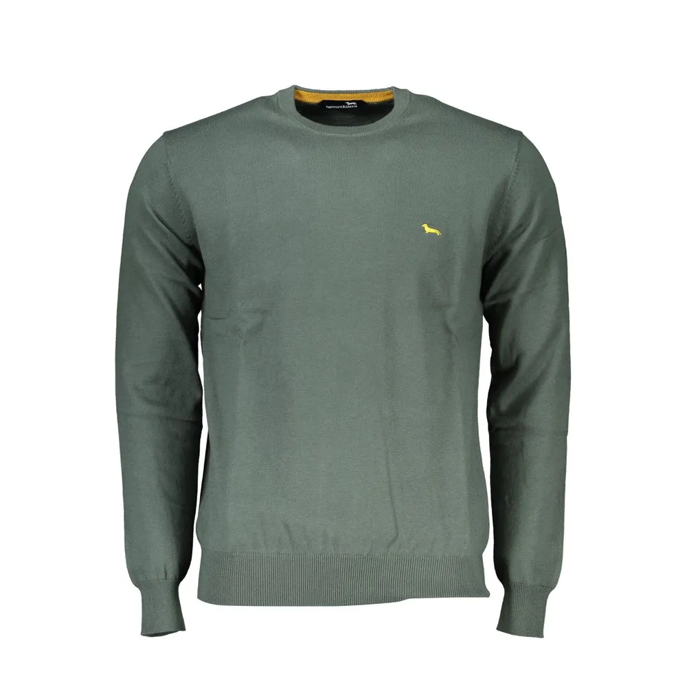 Harmont & Blaine Men's Sophisticated Crew Neck Embroidered Sweater