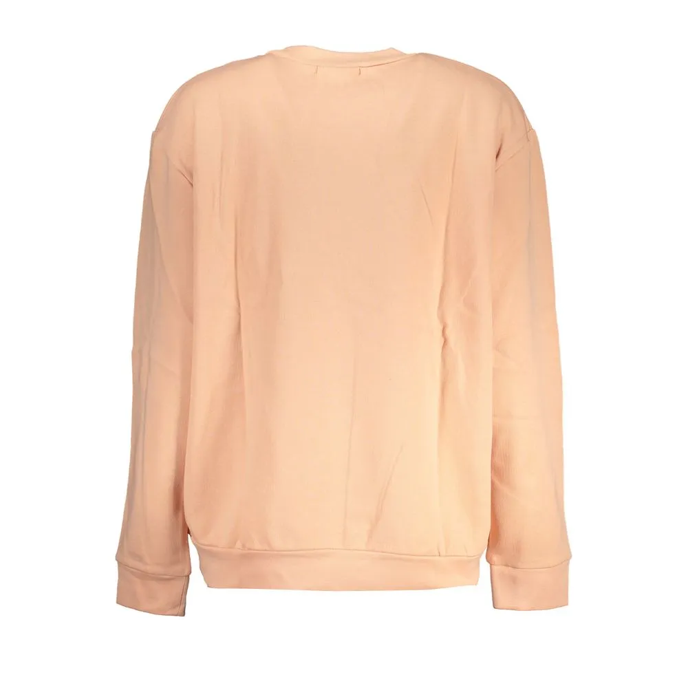 Cavalli Class Women's Chic Pink Fleece Crew Neck Sweatshirt