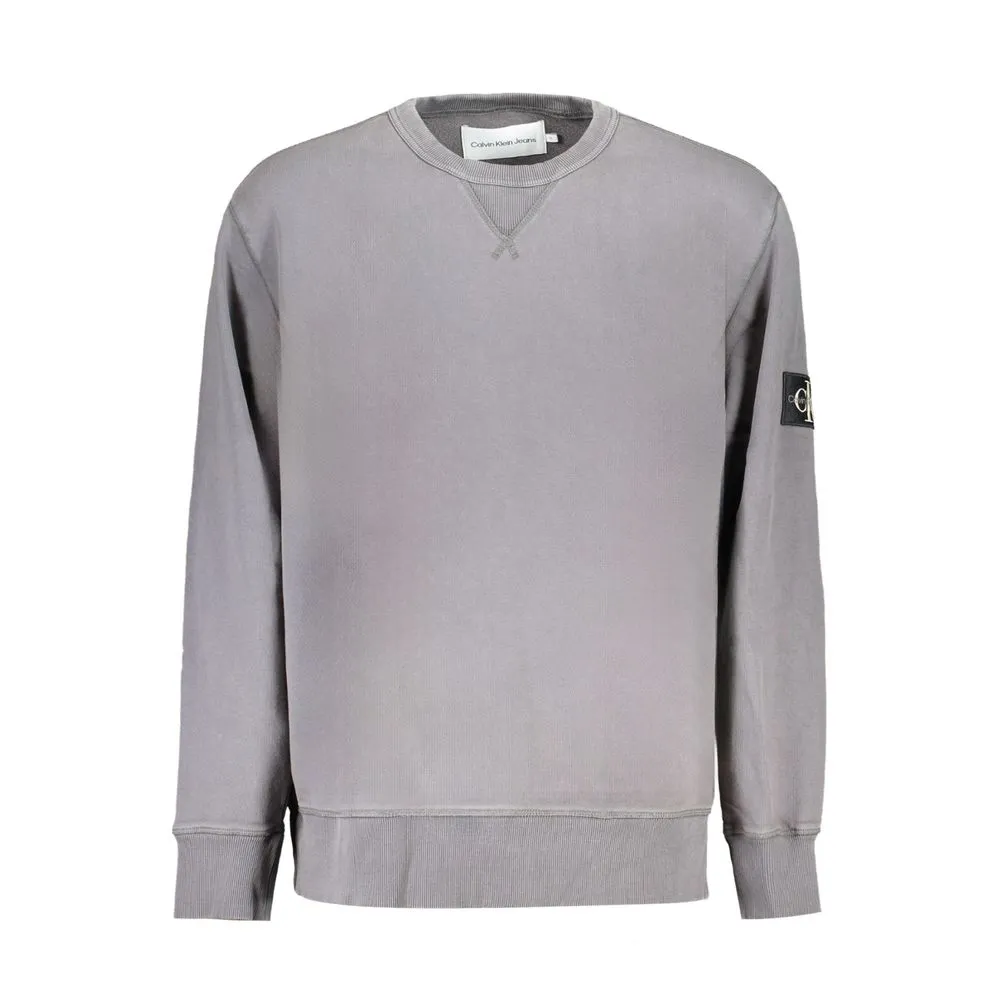 Calvin Klein Men's Gray Cotton Sweater