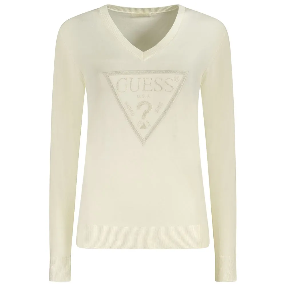 Guess Jeans Women's White Viscose Sweater