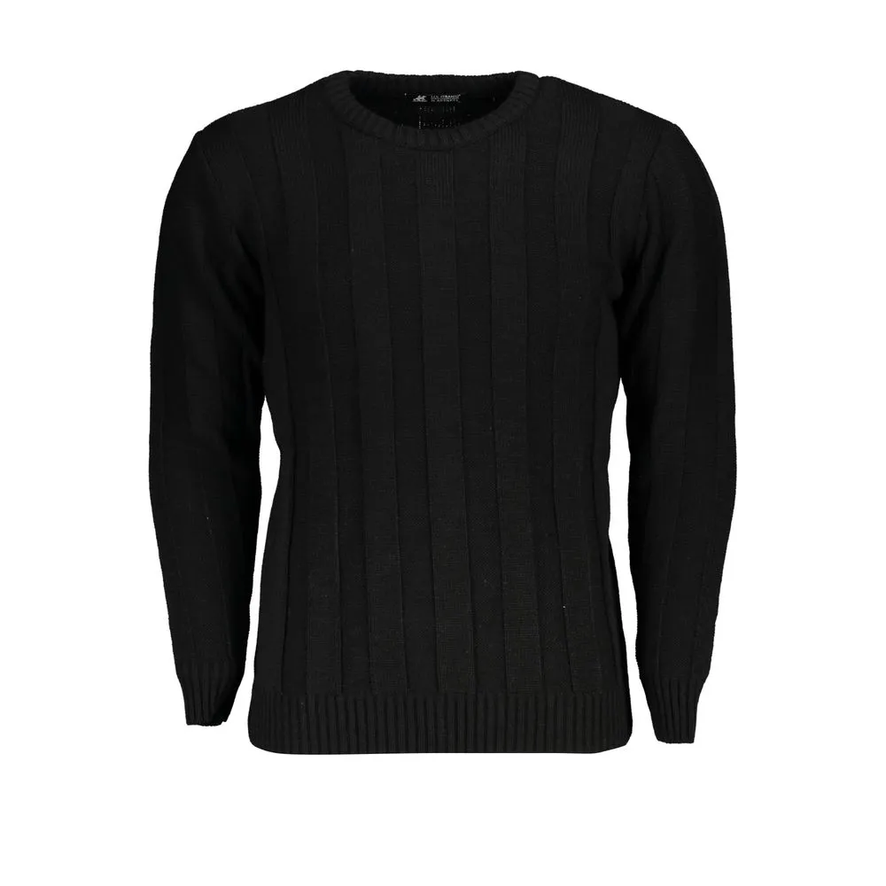 U.S. Grand Polo Men's Black Fabric Sweater