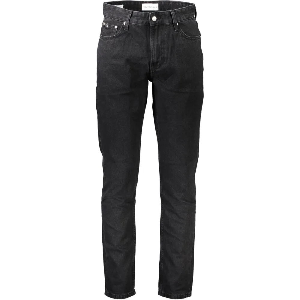 Calvin Klein Men's Black Cotton Jeans & Pant