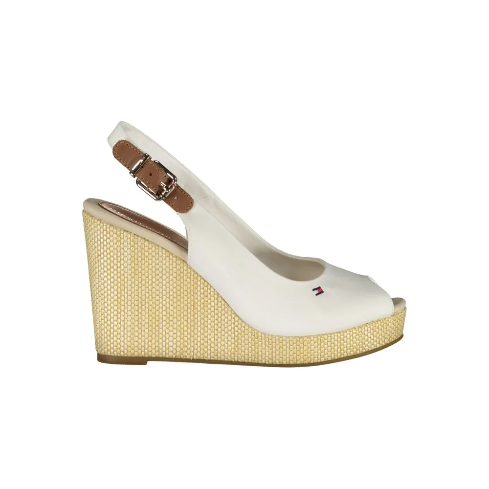Tommy Hilfiger Women's White Cotton Sandal