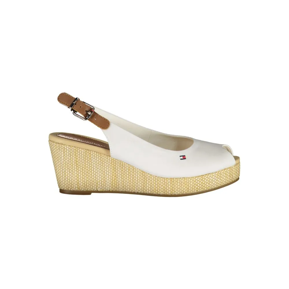 Tommy Hilfiger Women's White Cotton Sandal