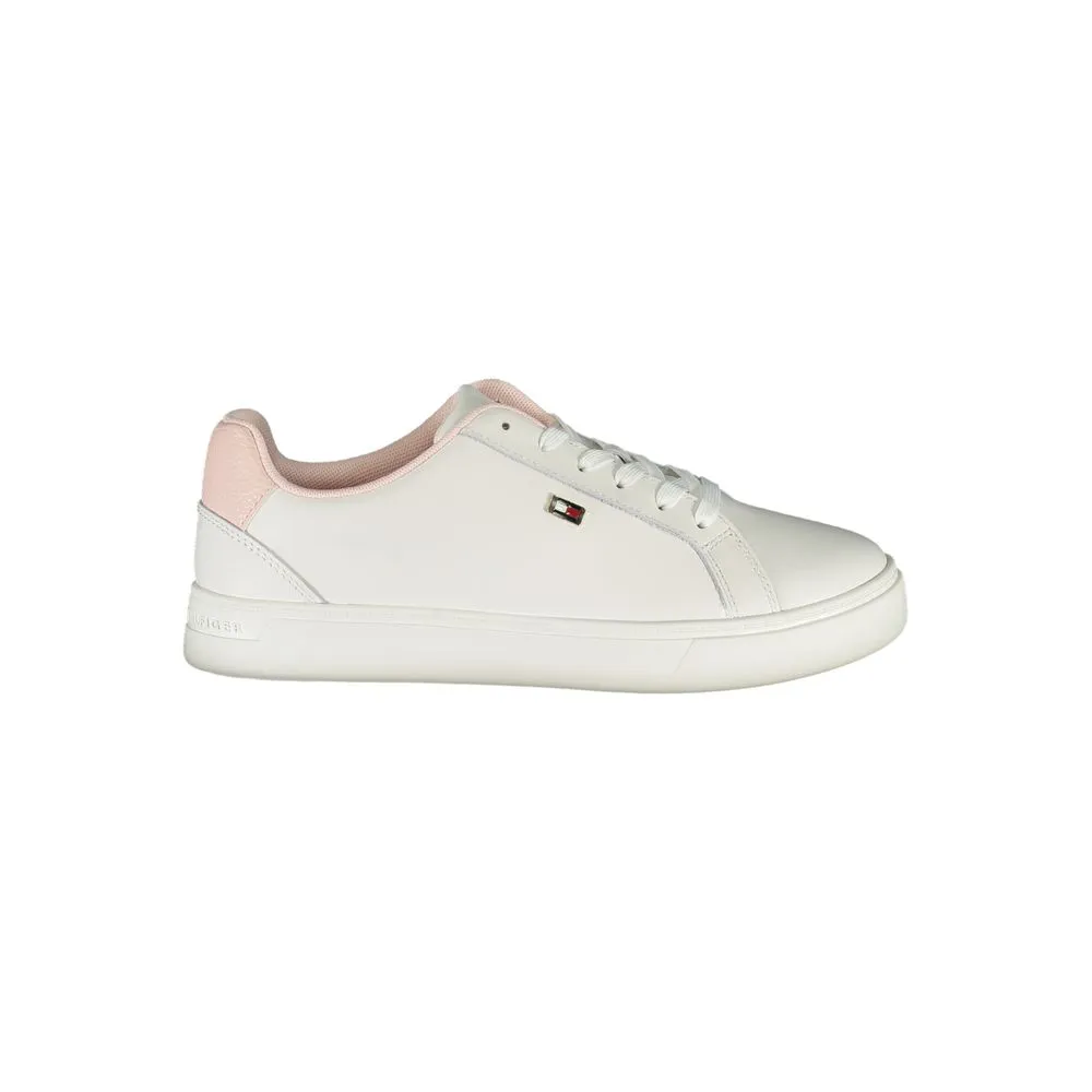 Tommy Hilfiger Women's White Polyester Sneaker