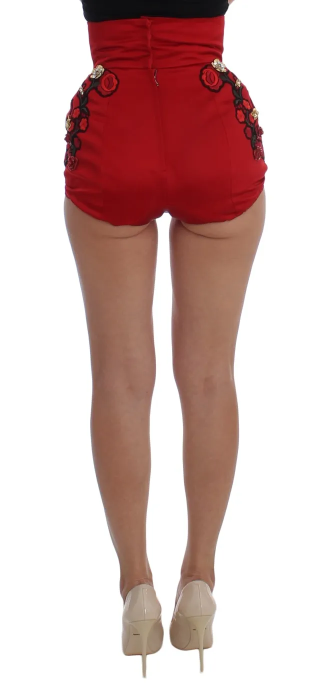 Dolce & Gabbana Women's Enchanted Sicily Embroidered Silk Shorts