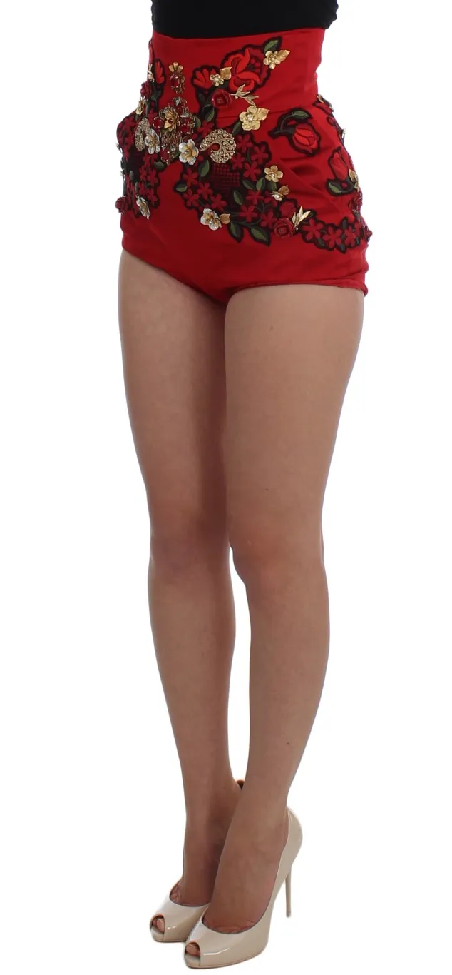 Dolce & Gabbana Women's Enchanted Sicily Embroidered Silk Shorts