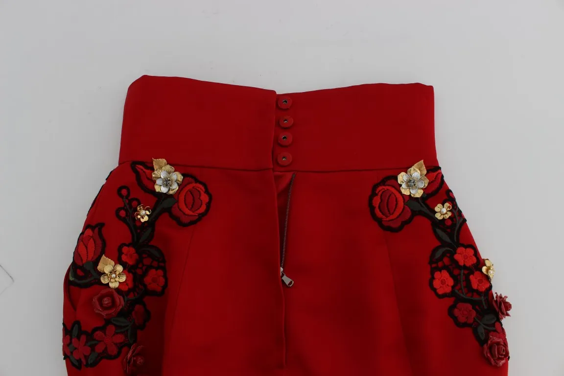 Dolce & Gabbana Women's Enchanted Sicily Embroidered Silk Shorts
