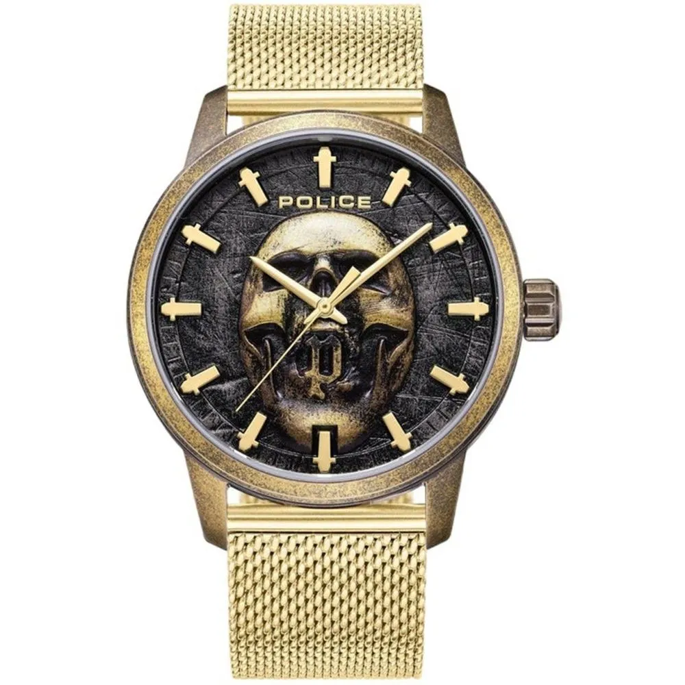 Police Men's Gold Stainless Steel Stainless Steel Watch