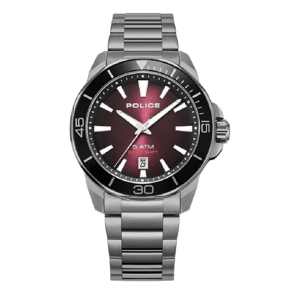 Police Men's Gray Stainless Steel Stainless Steel Watch