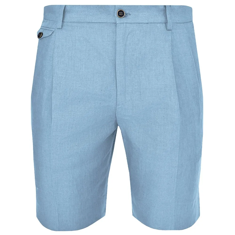 Light Blue Linen Short