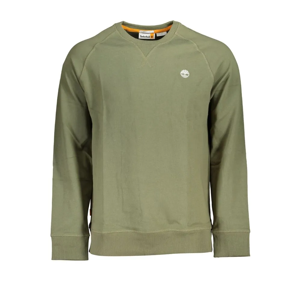 Timberland Men's Classic Green Brushed Crew Neck Sweatshirt