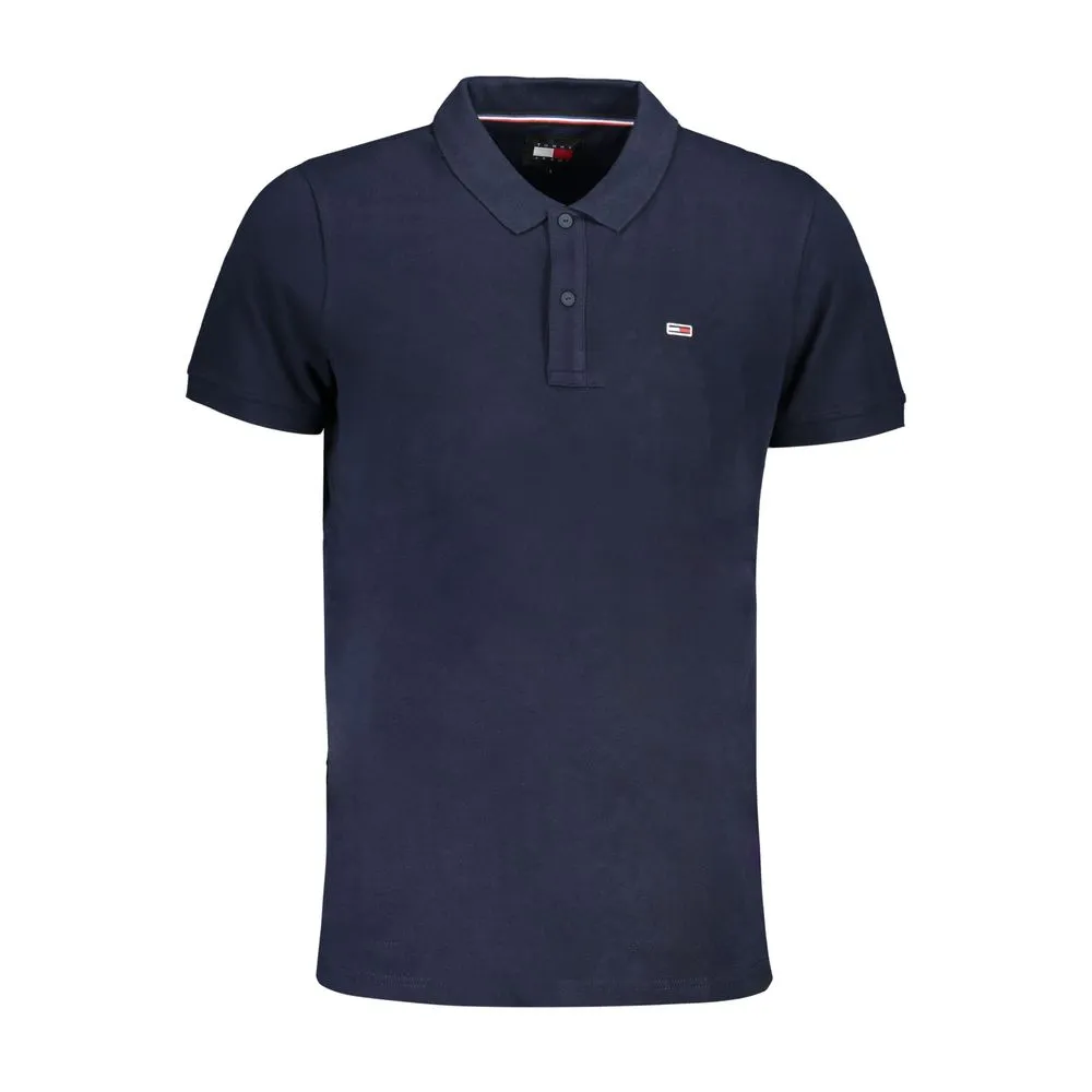 Tommy Hilfiger Men's Blue Cotton Polo Shirt