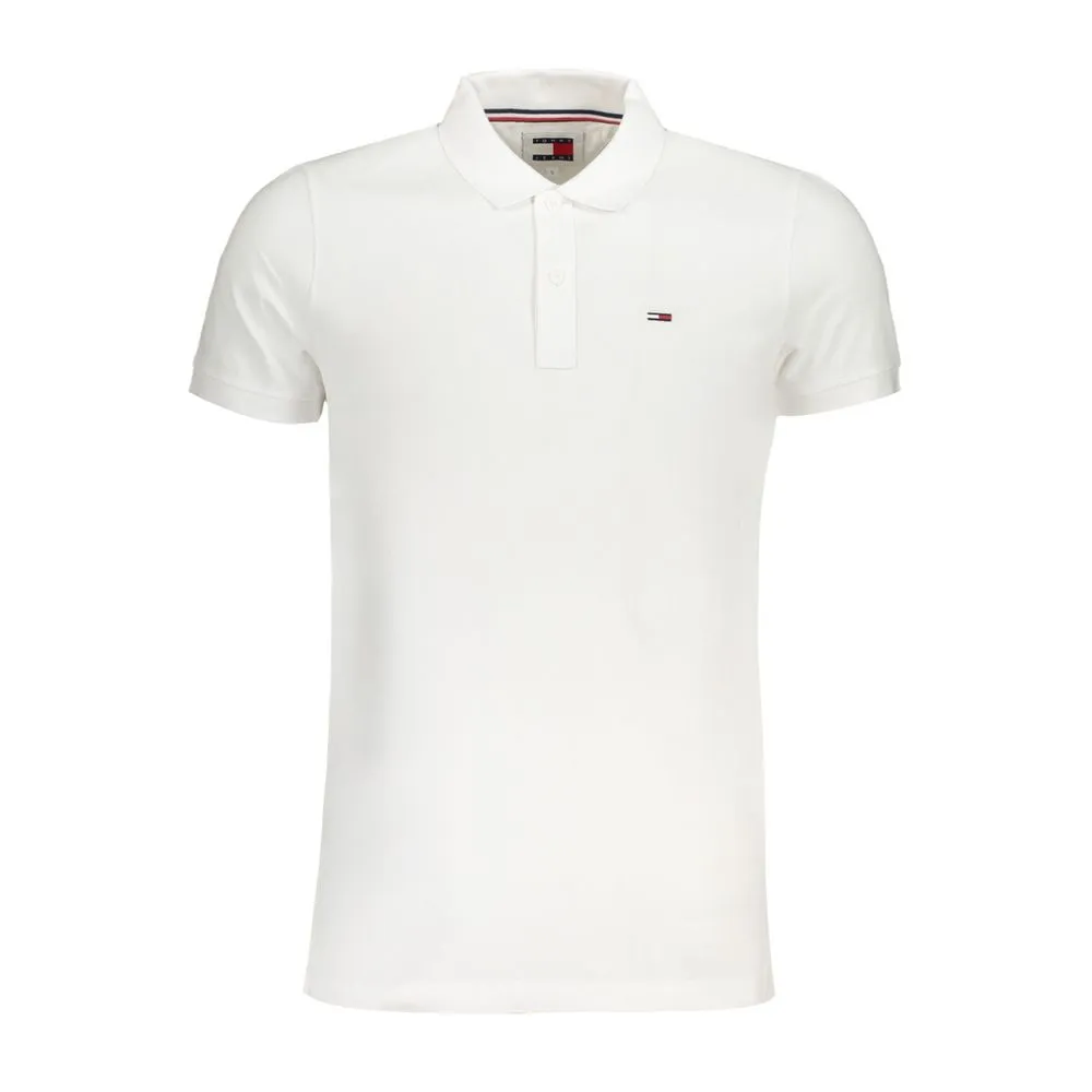 Tommy Hilfiger Men's White Cotton Polo Shirt