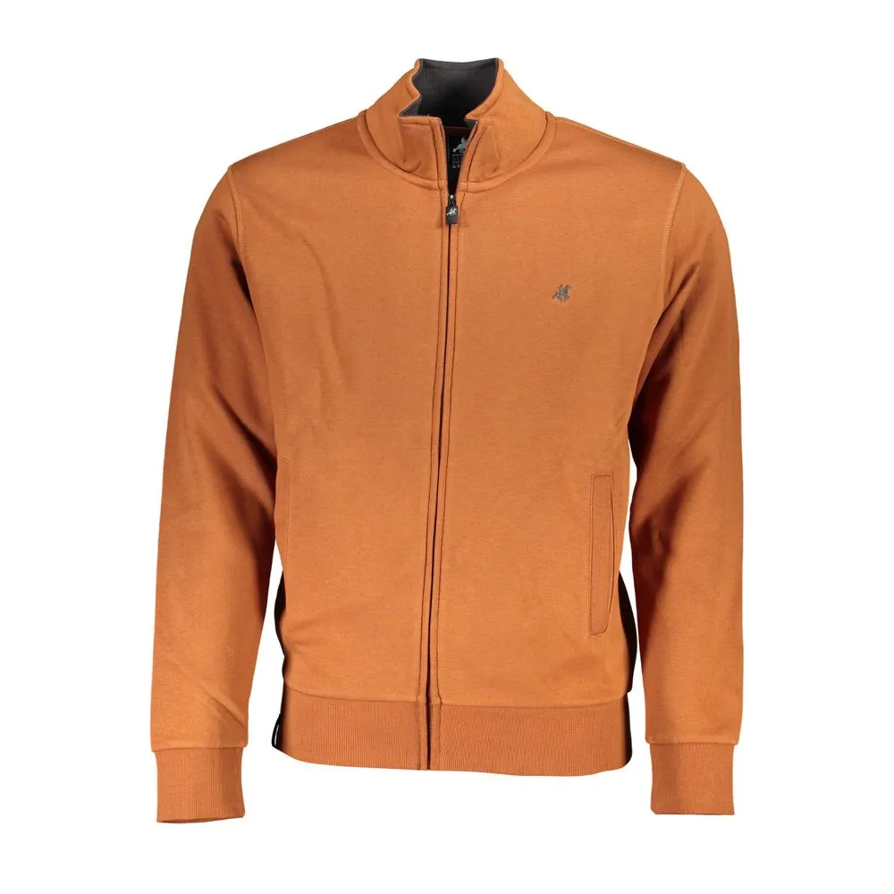U.S. Grand Polo Men's Elegant Long Sleeve Zip Sweatshirt